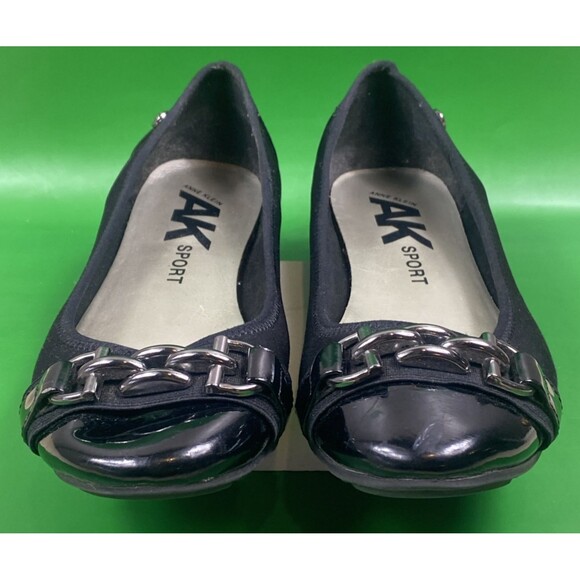 Anne Klein Sport Womens 8M Alexa Slip-On Flats Black-scuff on left toe - Picture 2 of 10